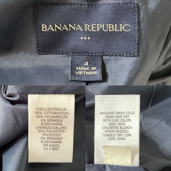 Banana Republic Factory Blue Utility Blazer Jacket  4 - Picture 4 of 5